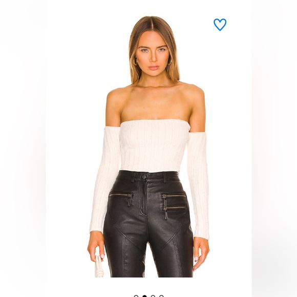 Superdown SHERRIE LACE UP BACK SWEATER IN IVORY - Picture 2 of 6